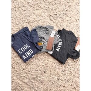 Original Retro Brand Kids Graphic Tee Bundle Lot of 3 Grey Navy NWT Size 6